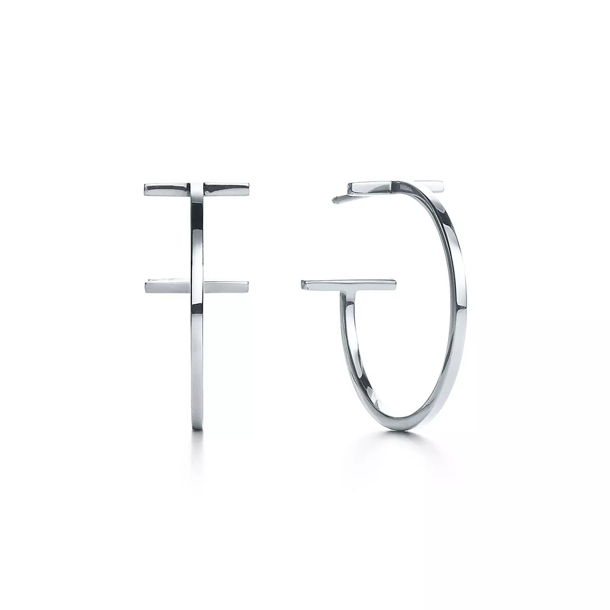 18K Tiffany Hoop Earrings