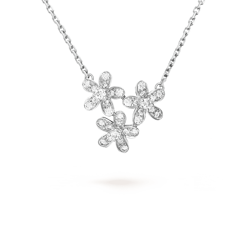 18K Three Flowers Socrate Necklace