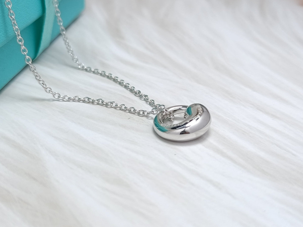 Tiffany Snail Pendant Silver Necklace