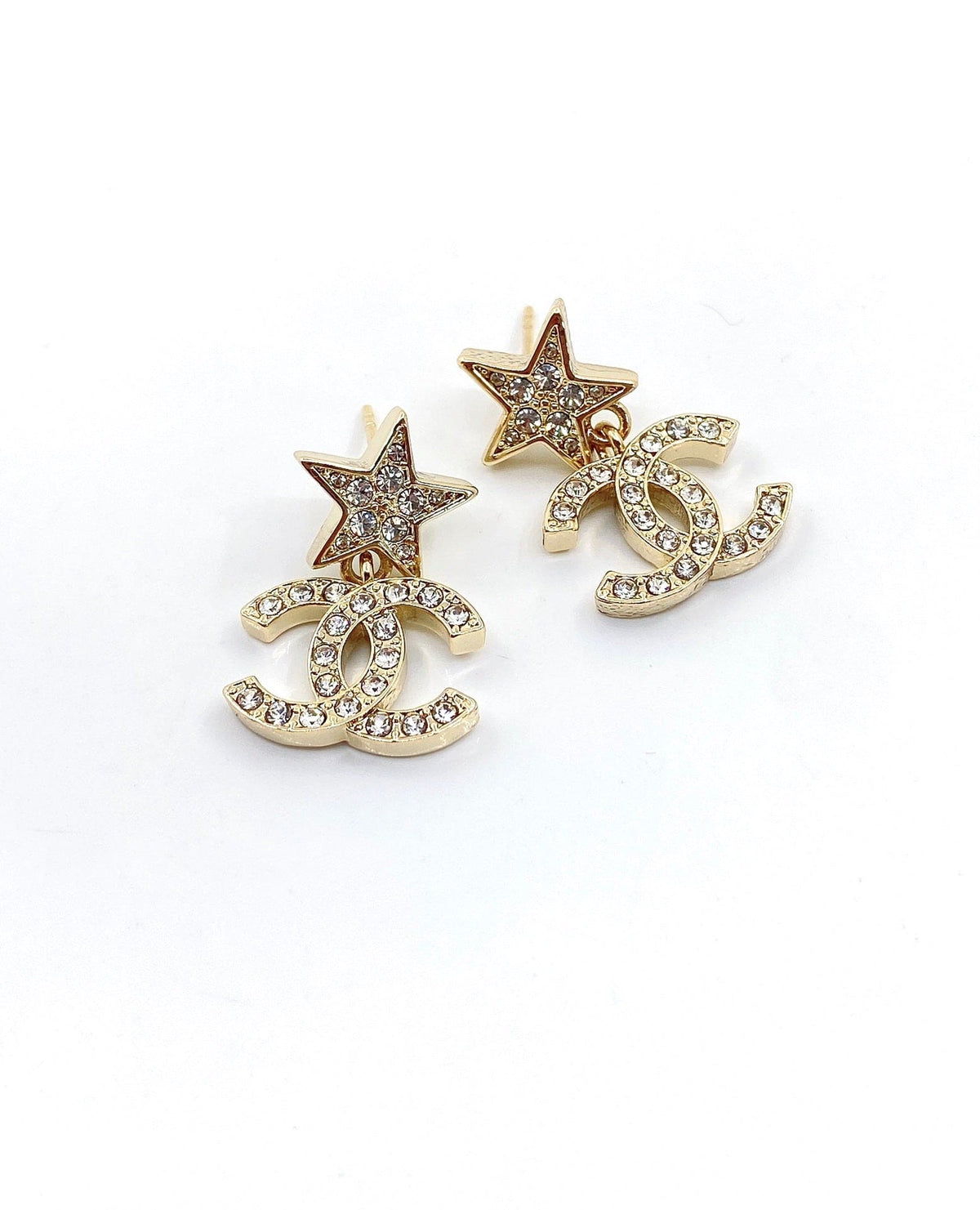 18K  Chanel Star Diamond Earrings