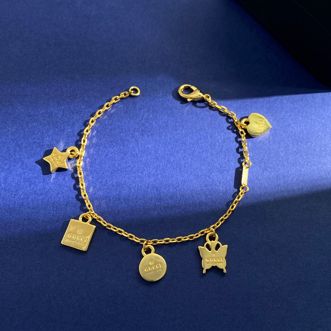 18K Double Gucci Letter Bracelet